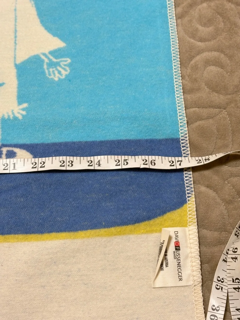 Baby Blanket David Fussenegger Blue Princess Reversible Cotton Austria 33x28